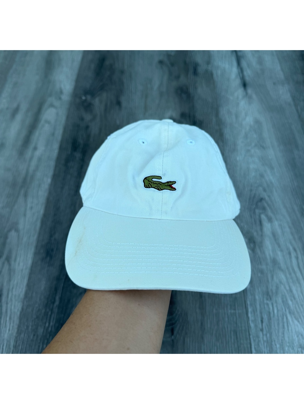 Lacoste men’s cream baseball cap